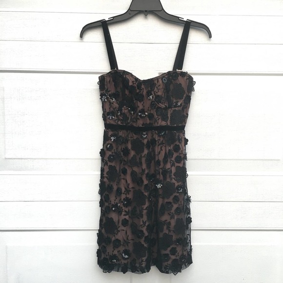 FOR LOVE & LEMONS Beatrice Dress Floral Sequin Embroidered Mini